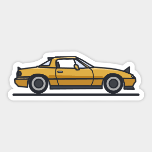 Sunburst yellow miata Sticker